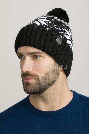 Шапка Молодежная Топ437 (черный/белый)