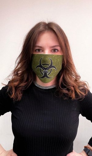 Маска защитная из неопрена с принтом (S-M) (принт №1)