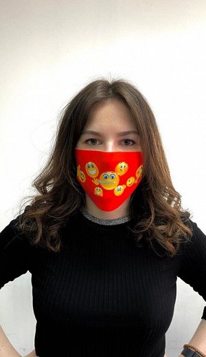 Маска защитная из неопрена с принтом (S-M) (принт №8-3)
