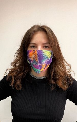 Маска защитная из неопрена с принтом (S-M) (принт №19)