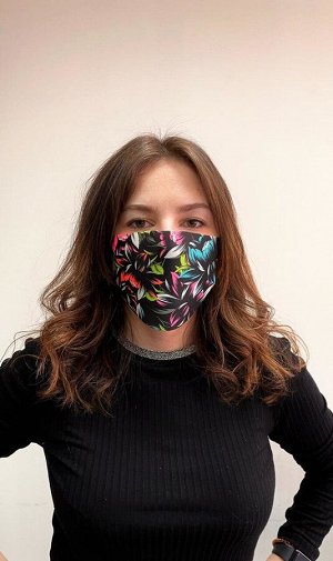 Маска защитная из неопрена с принтом (S-M) (принт №24)
