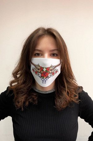 Маска защитная из неопрена с принтом (S-M) (принт №35)