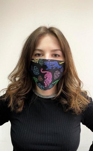 Маска защитная из неопрена с принтом (S-M) (принт №50)