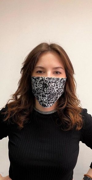 Маска защитная из неопрена с принтом (S-M) (принт №55)