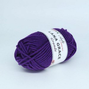 Пряжа для вязания ТРО LANA GRACE Grande (25% мериносовая шерсть, 75% акрил супер софт) 5х100г/65м цв.0266 фиолетовый
