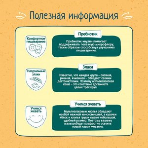 ФРУТОНЯНЯ Каша для варки 200г безмолочная мультизлаковая  с кусочками яблок и грушей