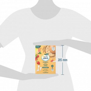 ФРУТОНЯНЯ Каша для варки 200г безмолочная овсяная  с кусочками яблок и клубники