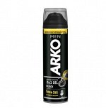 Арко гель д/бритья/умыв 200 мл BLACK 2 в 1