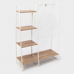 Гардеробная система с полками «Скандинавия 1», 110x38,5x147 см, белая