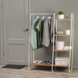 Гардеробная система с полками «Скандинавия 1», 110x38,5x147 см, белая