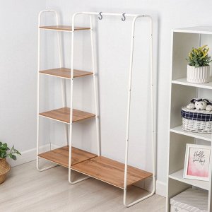 Гардеробная система с полками «Скандинавия 1», 110x38,5x147 см, белая