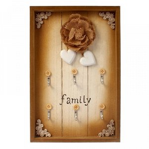 Крючки декоративные дерево "Family. Роза" 30х20 см
