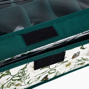 Органайзер для хранения 24 ячейки с крышкой «Уют», 34x28x10 см