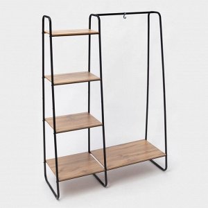 Гардеробная система с полками «Скандинавия 1», 110x38,5x147 см, чёрная