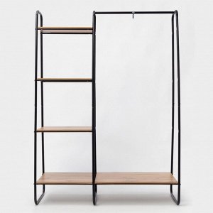 Гардеробная система с полками «Скандинавия 1», 110x38,5x147 см, чёрная