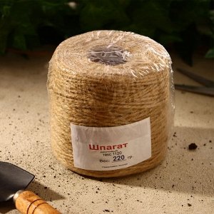 Шпагат джутовый для подвязки растений, 200 м, 1120 текс, 2 нити, джут, Greengo