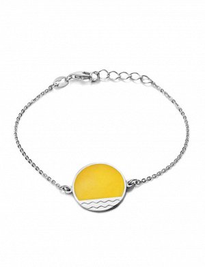 Браслет с натуральным медовым янтарём «Монако». Янтарь®