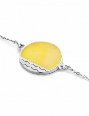 Браслет с натуральным медовым янтарём «Монако». Янтарь®