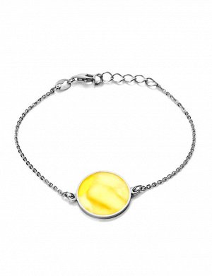 Стильный лёгкий браслет «Монако» из натурального янтаря. Янтарь®