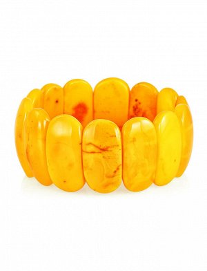 Красивый браслет из натурального состаренного янтаря медового цвета, 905106155