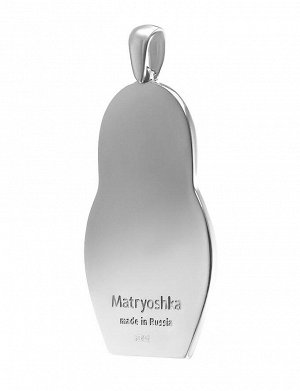 Оригинальная подвеска из серебра с балтийским янтарём Matryoshka®, 701704047