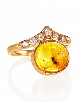 Уникальное золотое кольцо, украшенное янтарём с включением насекомого «Клио», 906207482