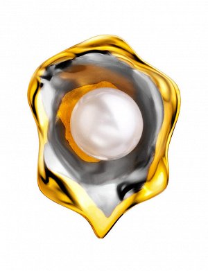 Изысканный кулон из золочённого серебра с жемчугом «Турандот»