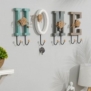Крючки для одежды декоративные TAKE IT EASY «Home — буквы с крючком», 26x12 см