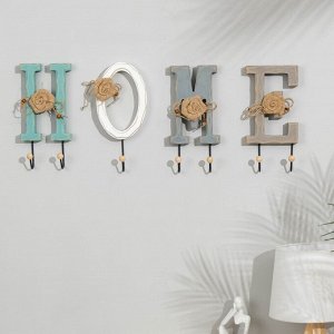 Крючки для одежды декоративные TAKE IT EASY «Home — буквы с крючком», 26x12 см