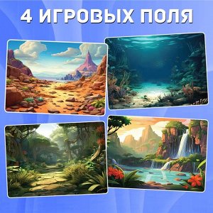 Магнитный набор «Эра динозавров», 4 игровых поля, 24 элемента