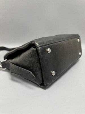 Сумка женская черная кожаная