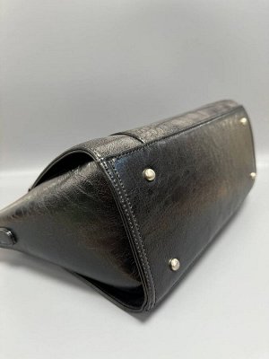 Сумка женская серая кожаная