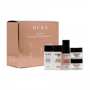 Набор миниатюр антивозрастных средств  HERA AGE AWAY AESTHETIC PROFESSIONAL KIT (15ml+15ml+5ml+5ml+5ml)