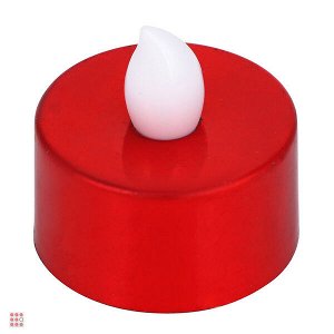Сувенир декоративный в виде свечи с LED подсветкой, 1режим, 3,7х3,7 см, 2 цв.