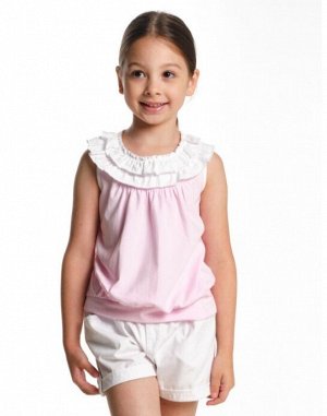 Розовая футболка Mini Maxi на манжете. Качественная вещь! В ней и в пир, и в мир! Размер 116 см