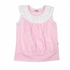 Розовая футболка Mini Maxi на манжете. Качественная вещь! В ней и в пир, и в мир! Размер 116 см
