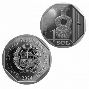 Перу 1 соль 2024 Керамика доколумбового периода UNC