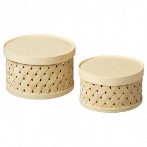 SN?PLOG, корзина с крышкой, комплект из 2 штук, тополь