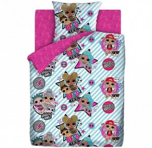 КПБ 1.5 поплин "L.O.L. Surprise!" (70х70) рис. 16262-1/16263-1 Stars