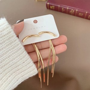 Длинные серьги с имитацией узлов