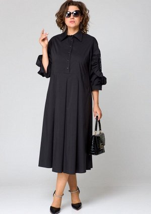 Платье EVA GRANT 7325 черный+кружево