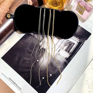 Серьги длинные дождики стразы