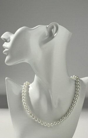Бусы «Невеста» с жемчугом, шар №8, белые, 40 см