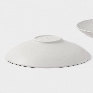 Тарелки Magistro Jarwah Lausanne, 600 мл, 21.5x5 см, глубокие, набор 2 шт., фарфор, белые