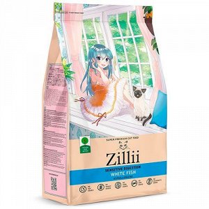 Zillii для кошек Sensitive Digestion для чувствительного пищеварения Белая Рыба 400гр