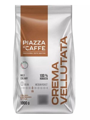 Кофе Piazza Del Caffe Крема Велютата зерно  натур.