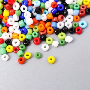 Набор бисера для плетения круглый Разноцветный», 6/0, 30г