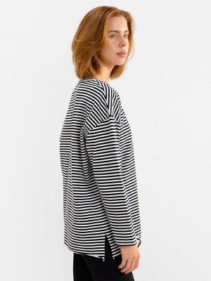 Лонгслив женский MINAKU: One Most Brand, тонкая полоска, ONESIZE