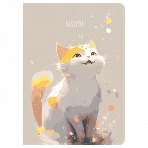Обложка для паспорта MESHU ""Shiny Kitty"", ПВХ, 2 кармана