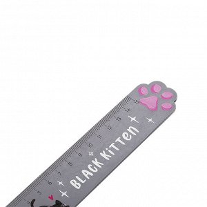 Линейка 15см MESHU ""Paw"", деревянная,  ассорти, европодвес